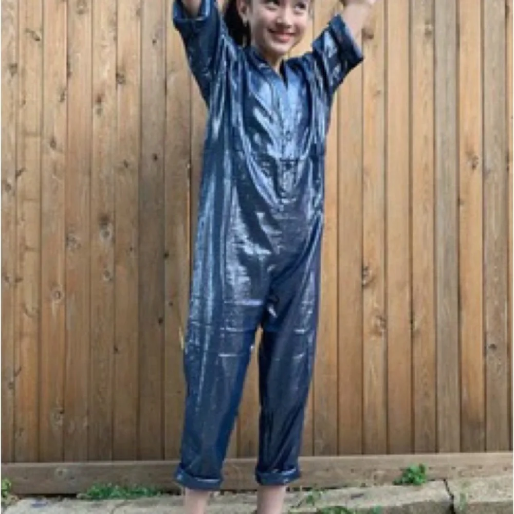 Suzie Kondi girls lurex utility jumpsuit 8 - Picture 5 of 15